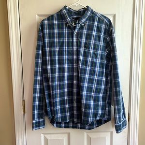 American Eagle Men’s Longsleeve Plaid Button-Up Shirt